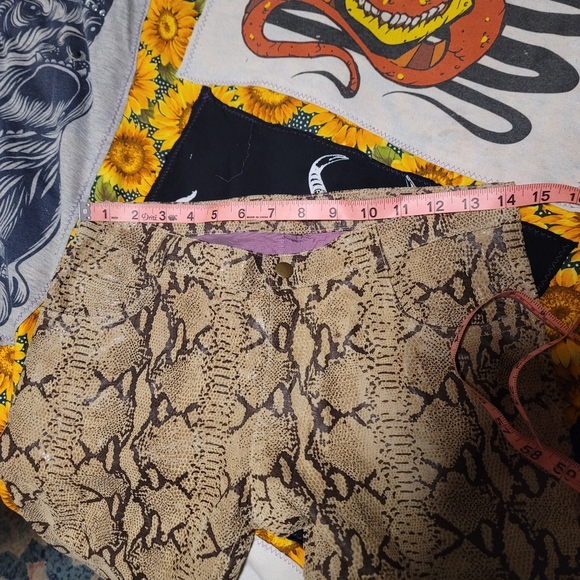 DOUBLE STANDARD CLOTHING Archive Genuine Pig Leather Snake Skin Pants Lined - Picture 6 of 12